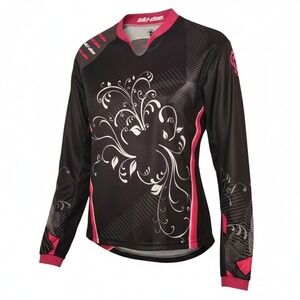 SKI-DOO Womens Long Sleeve Jersey Top Cyclist Moto Snowmobile Athletic